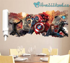 Avengers samolepka na zeď, vel. 90x46cm