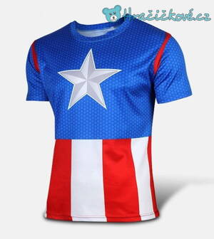 Pánské fitness tričko Kapitán Amerika 