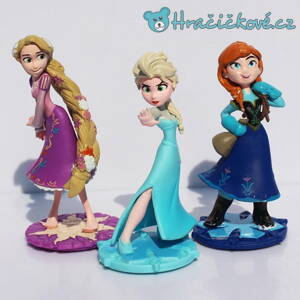 Figurky Princezna Elsa, Anna a Rapunzel 3ks