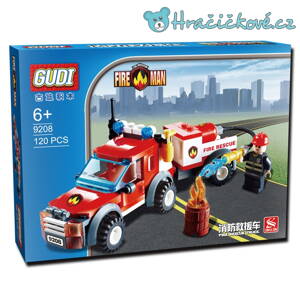 Hasičské auto, 120dílků (stavebnice typu Lego)