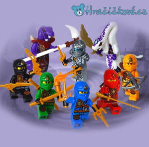 Ninjago  - 6x figurka ninja a 2x figurka had (stavebnice typu Lego)