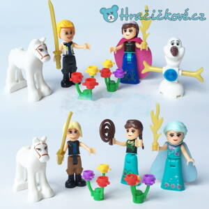 Figurky Ledové království (Elza a Anna), 6ks, stavebnice typu Lego  (Frozen)