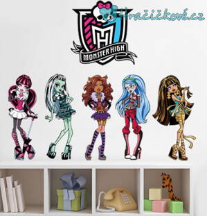 Monster high samolepka na zeď, vel. 90x30cm 