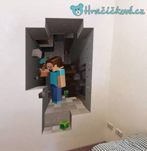 Minecraft samolepka na zeď, vel. 79x44cm