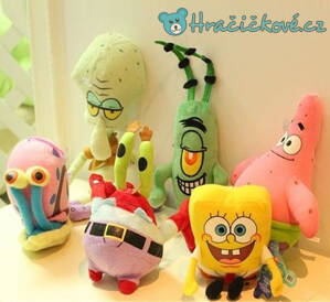 6ks velkých plyšových hraček SpongeBob 25-15cm