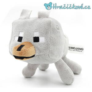 Minecraft plyšový Vlk (Wolf), vel. 22cm