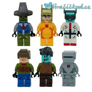 Figurky Minecraft, 6ks (stavebnice typu Lego)