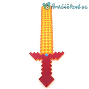 Meč Minecraft červeno-oranžový, vel. 80cm