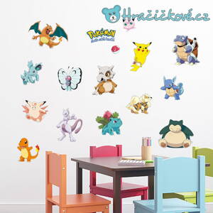 Pokemon, samolepka na zeď, vel. 90x30cm 