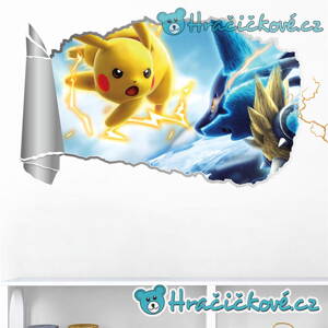Pokemon, samolepka na zeď, typ 2 – Pikachu