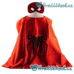 Dětský kostým Spiderman, plášť s maskou (karnevalový kostým)