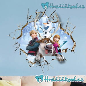 Samolepka Ledové království – Sven, Olaf, Kristoff a Anna (Frozen)