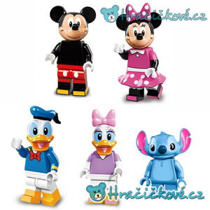 Figurky Mickey Mouse + Stitch, 5ks (stavebnice typu Lego)