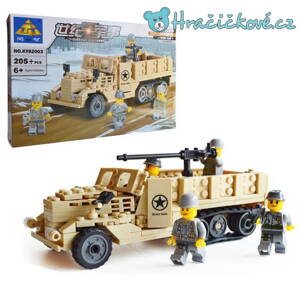 Vojenský nákladní automobil, 205 dílků (stavebnice typu Lego)