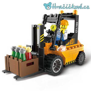 Vysokozdvižný vozík, 115 dílků (stavebnice typu Lego)