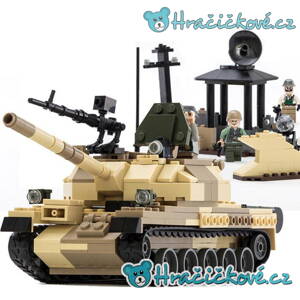 Vojenský Tank T-62, 372 dílků (stavebnice typu Lego)