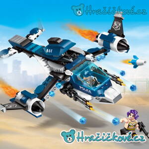 Policejní raketový vrtulník, 275 dílků (stavebnice typu Lego)