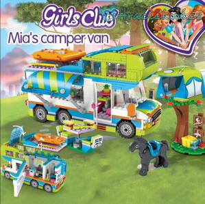 Otevírací obytné auto - karavan, 534 dílků (stavebnice typu Lego)