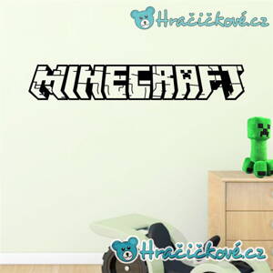 Minecraft nápis, samolepka na zeď, vel. 42x7cm
