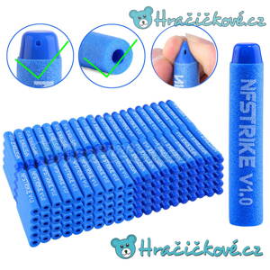 Kvalitní náboje typu Nerf NFSTRIKE V1.0, 100 kusů 