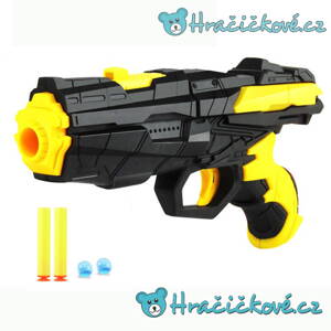 Nerf - Pistole typu Nefr na vodní náboje nebo měké střely - žlutá