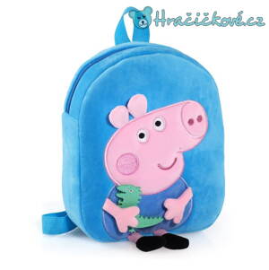 Plyšový batoh z pohádky Prasátko Peppa - Pepina (Peppa Pig) - modrý