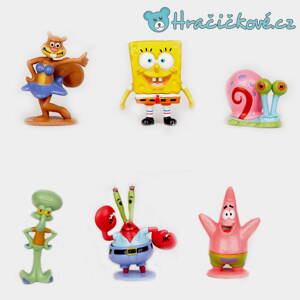 6ks figurek SpongeBoba a kamarádů
