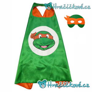 Plášť Ninja želva s maskou - Michelangelo (karnevalový kostým)