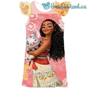 Krásné letní dívčí šaty s motivem Odvážná Vaiana (Moana)