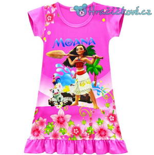 Krásné letní dívčí šaty s motivem Odvážná Vaiana (Moana)