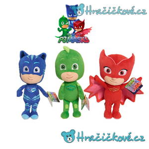3ks plyšových postaviček z pohádky PJ Mask