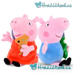 Plyšová Pepina a Tomík, vel. 19cm, Prasátko Peppa - Pepina (Peppa Pig)