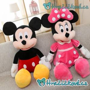 Plyšové hračky Micky Mouse a Minnie, 2ks, vel. 28cm 