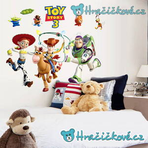 Toy story 3, samolepka na zeď, vel. 90x60 cm
