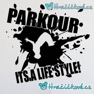 Parkour - životní styl, samolepka na zeď, 2 velikosti