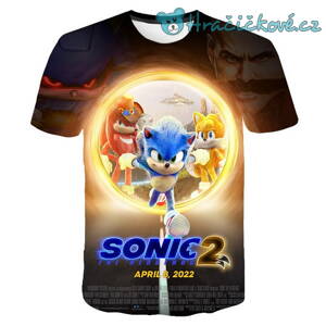 Dětské tričko z pohádky Ježek Sonic – Sonic v kruhu