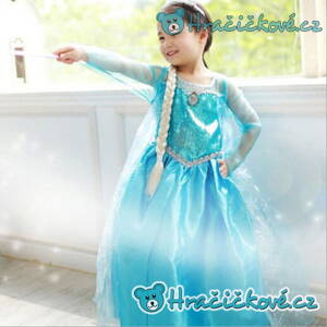 Krásné šaty ELZA Ledové království / Frozen (karnevalový kostým) (nejlevnější hračky bez poštovného)