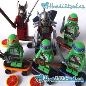 Figurky Ninja želvy, 6ks (stavebnice typu Lego)