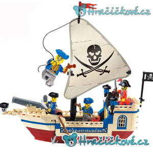Pirátská loď, 188 dílků (stavebnice typu Lego)