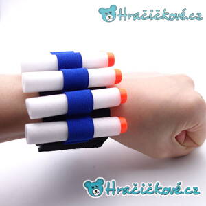 Elastický zásobník na 8 nábojů Nerf na zápěstí