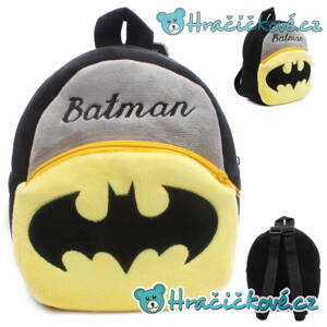 Dětský plyšový batoh (batůžek) s motivem Batman