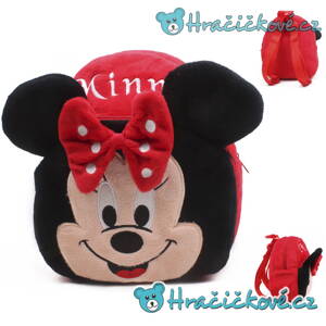 Dětský plyšový batoh (batůžek) s motivem Minnie