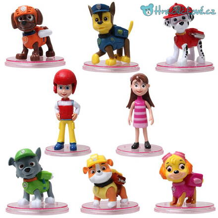 Figurky z pohádky Tlapková patrola (Paw Patrol), 8ks