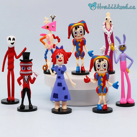 Figurky ze seriálu Úžasný digitální cirkus, 8ks