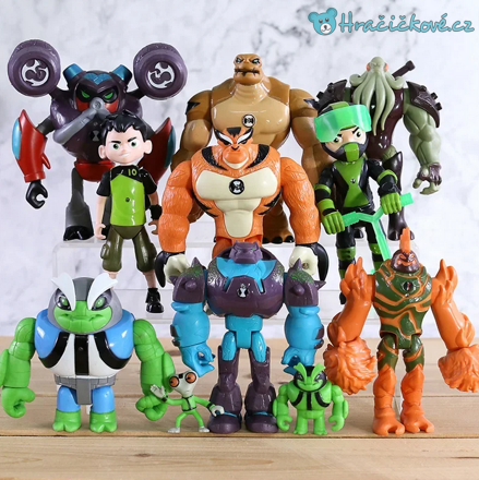 Figurky ze seriálu Ben 10, 11ks, 4-13cm 