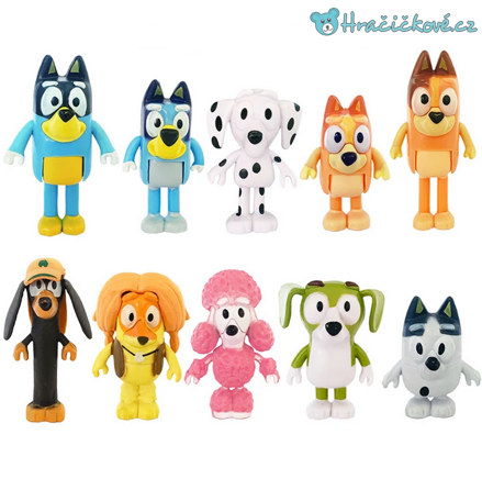 Figurky z pohádky Bluey 10ks
