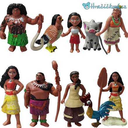 Figurky z pohádky Odvážná Vaiana (Moana), 10ks