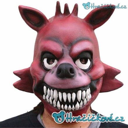 Latexová maska Liška Foxy hry ze Five Nights at Freddy's (karnevalový kostým, Pět nocí u Freddyho)