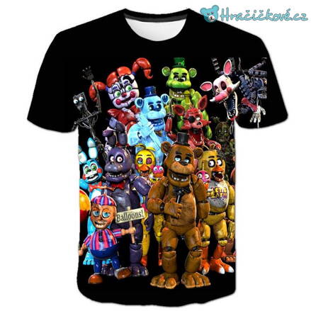 Tričko z oblíbené hry Five Nights at Freddy's - typ 2 (Pět nocí u Freddyho)