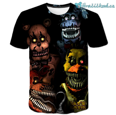 Tričko z oblíbené hry Five Nights at Freddy's - typ 4 (Pět nocí u Freddyho)